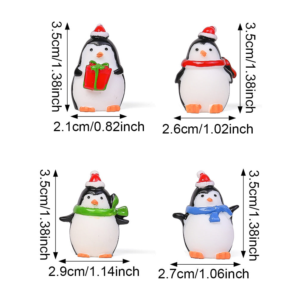 Resin Christmas Penguin Ornaments