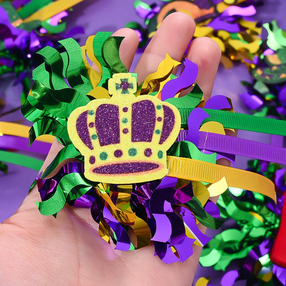Mardi Gras Carnival Hair Clips