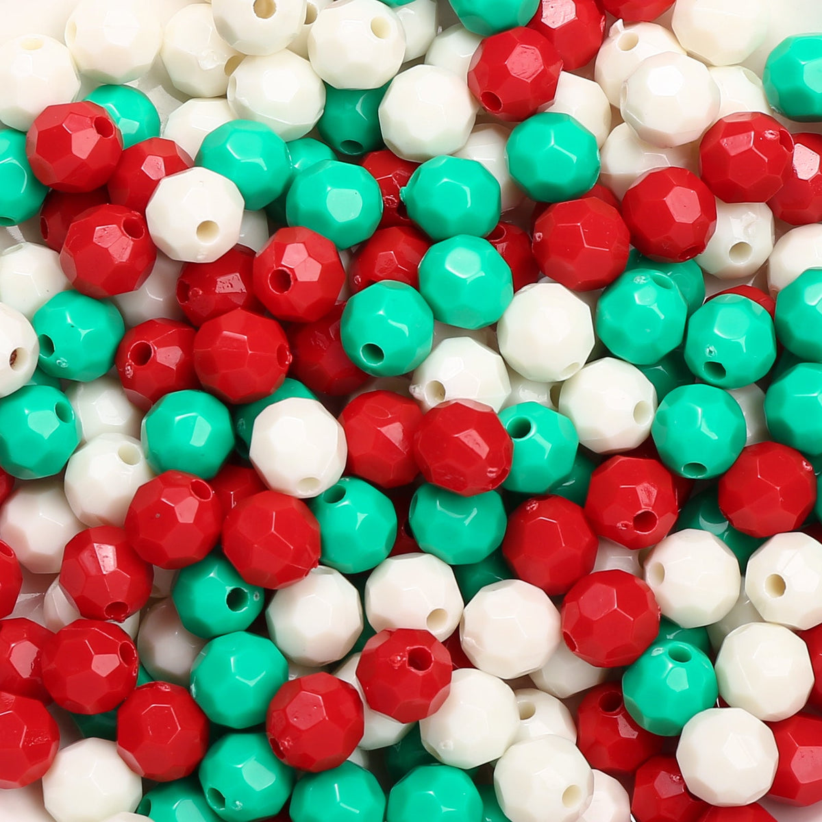 8 mm Luminous Faceted Acrylic Beads