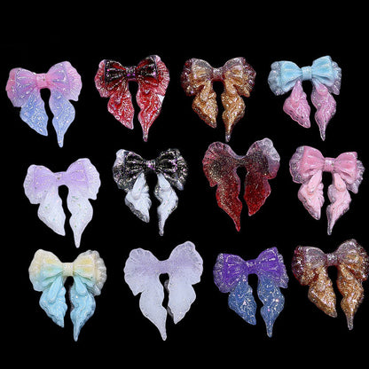Glow Gradient Bow Resin Patches