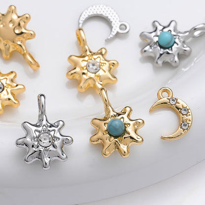 Sun and Moon Alloy Pendants