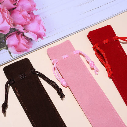 17.5x3.5 cm Flannel Pencil Storage Bags