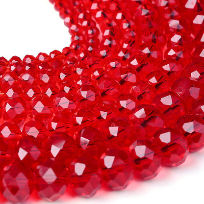 Red Glass Spacer Beads