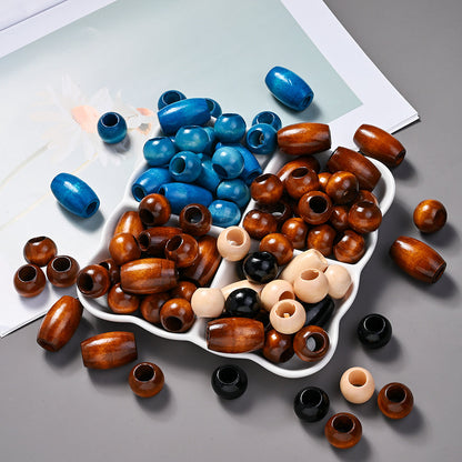 Oval Lotus Wooden Beads