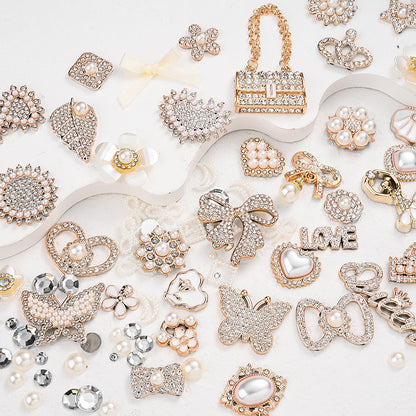 Mixed Pink Rhinestone Flatback Embellishment Set