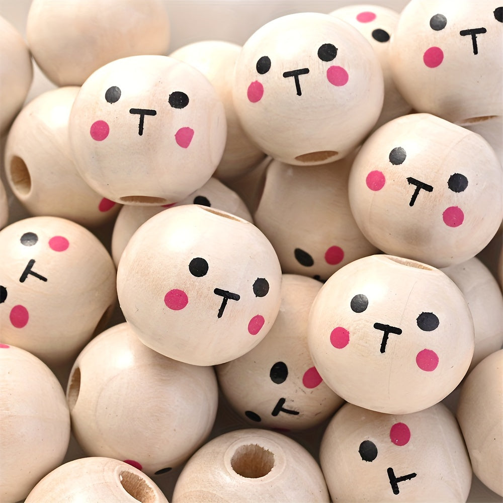 10PCS 20mm Animal-Themed Wooden Bead Set