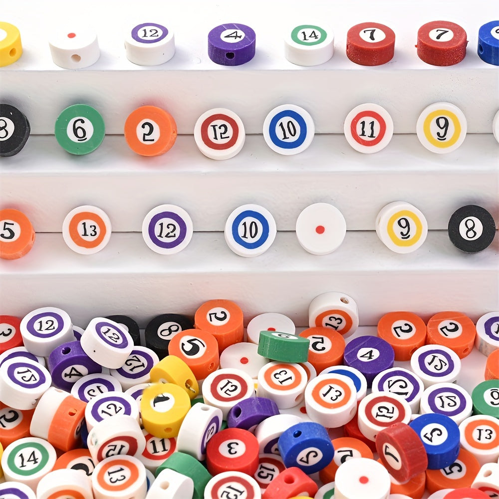 Mixed Color Billiards Polymer Clay Beads