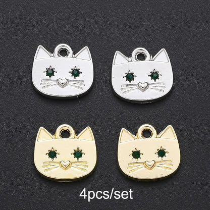 Cat Alloy Pendant Charms