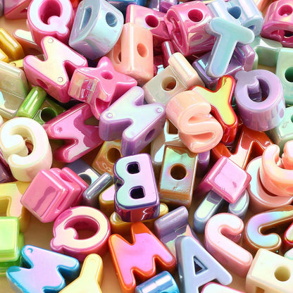 UV Color Letter Acrylic Beads
