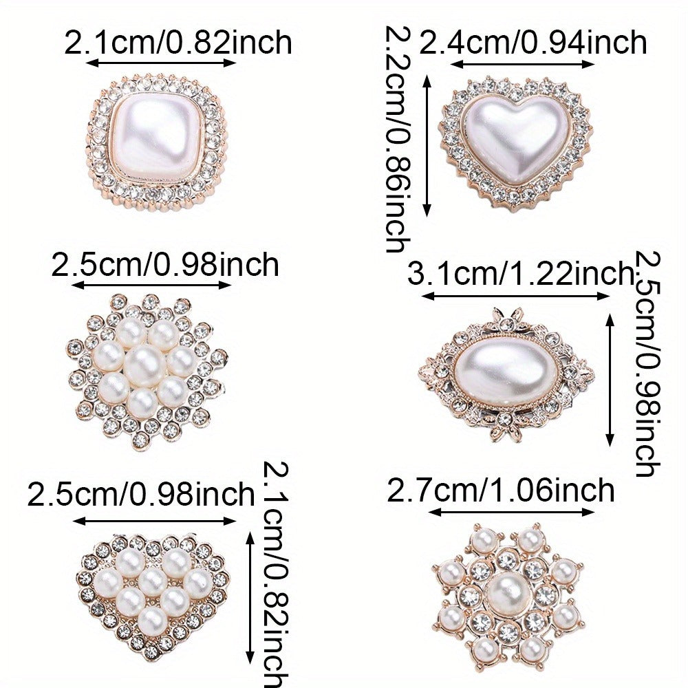 Acrylic Imitation Pearl Rhinestone Flatback Bead Set