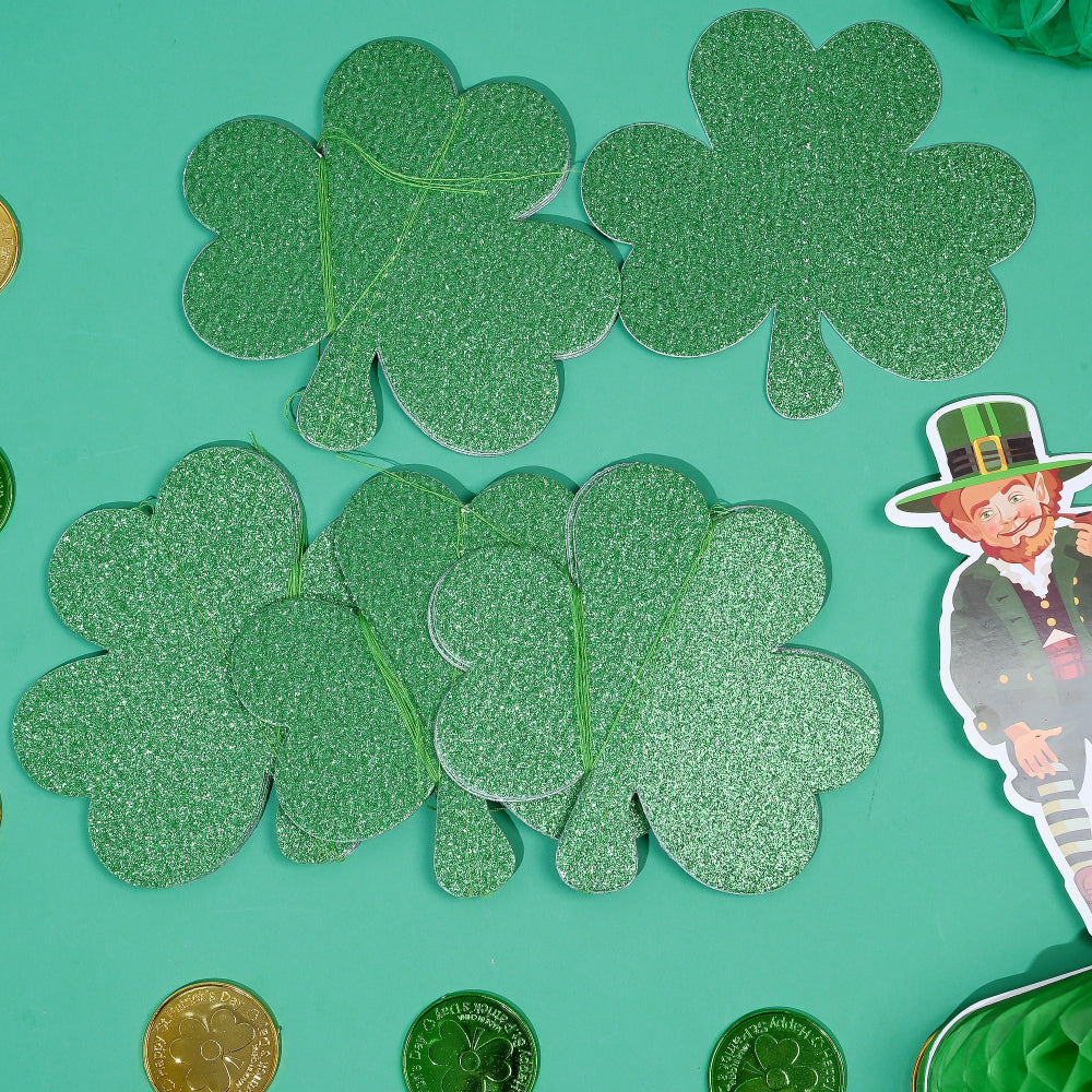 Green Clover Paper Skewers