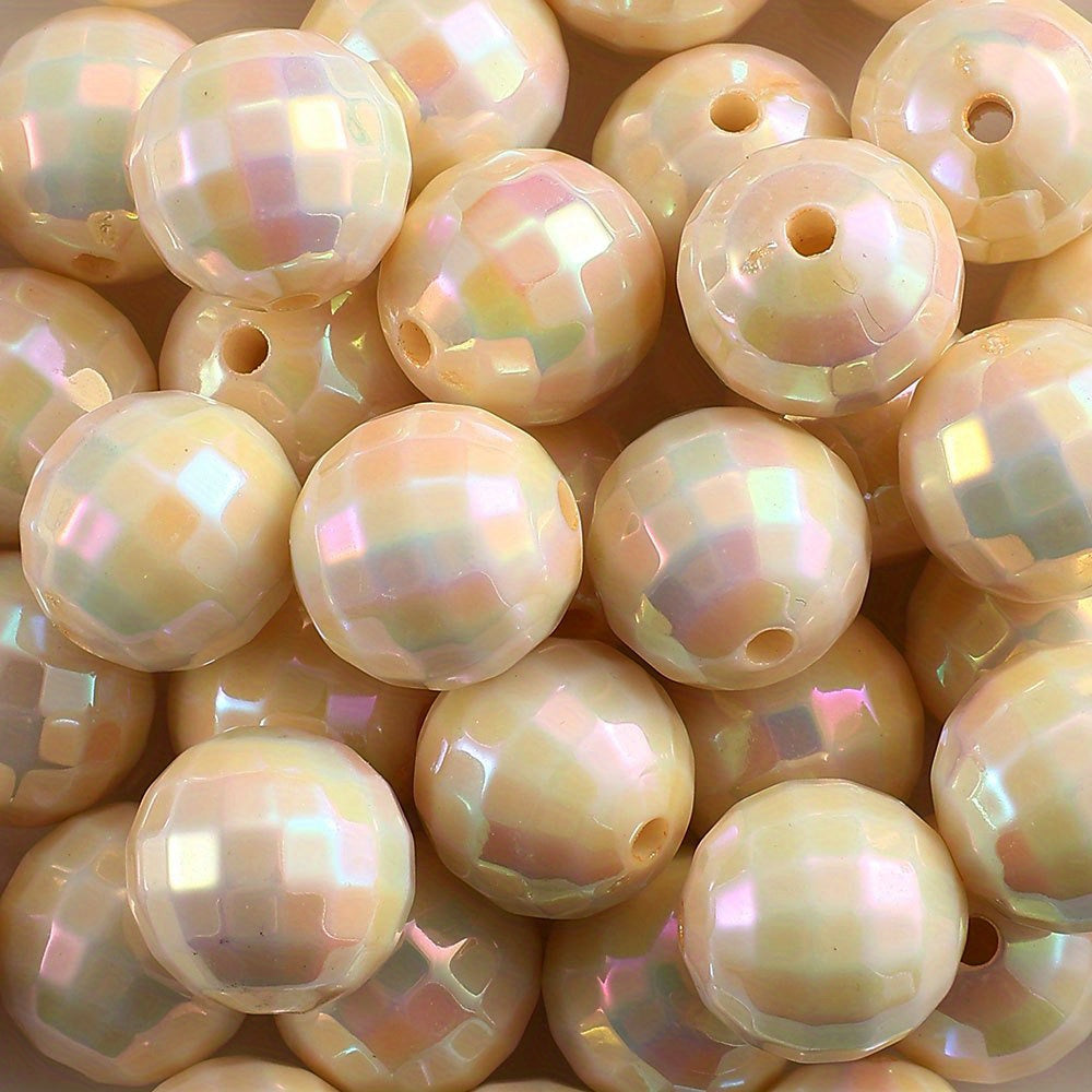 UV Faceted Round Acrylic Beads