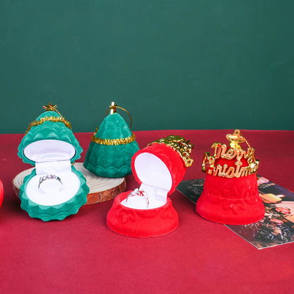 Christmas Tree & Gold Character Jewelry Box