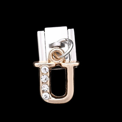 1PC Rhinestone A-Z Letter Modular Bracelet Charm Set
