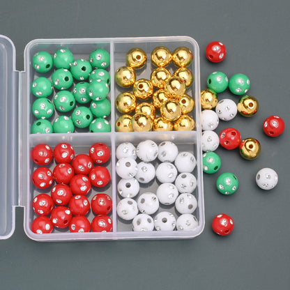 Red Green White Holiday Jewelry Making Bead Kit