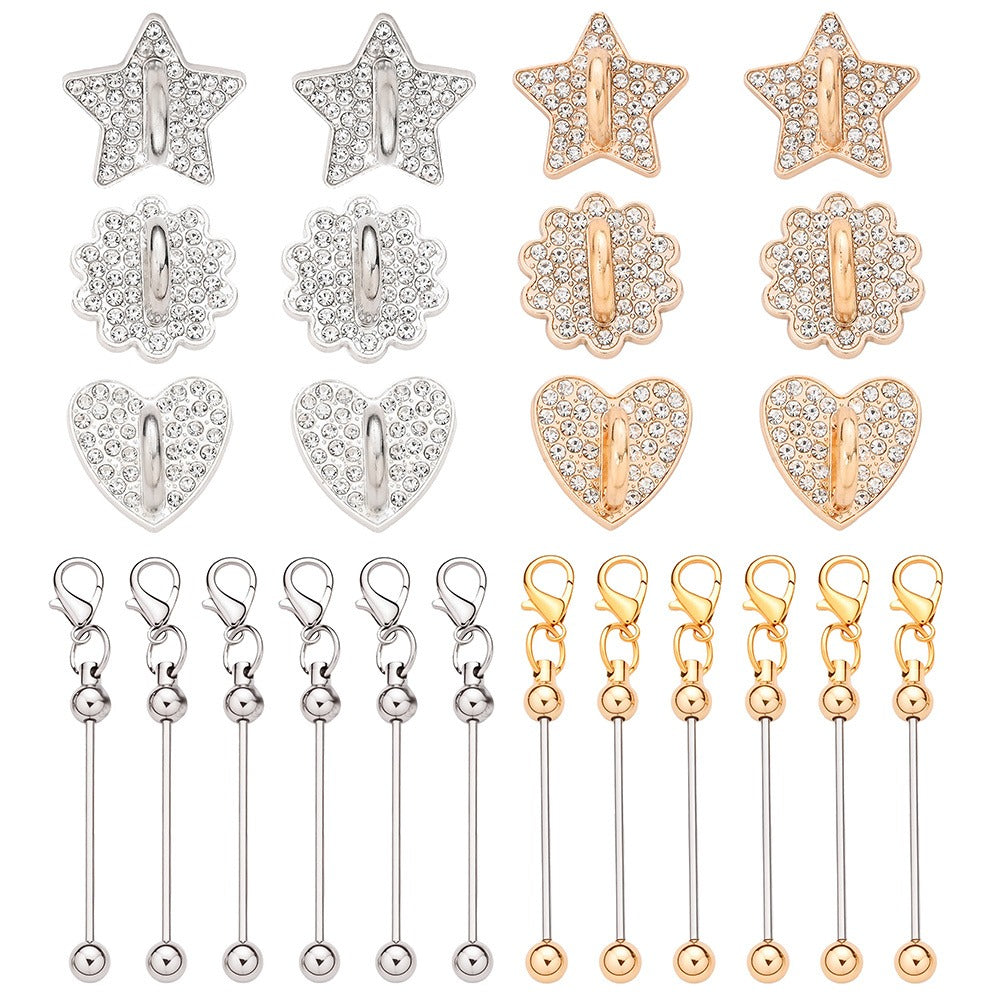 Star Heart Self-Adhesive Keychain Set
