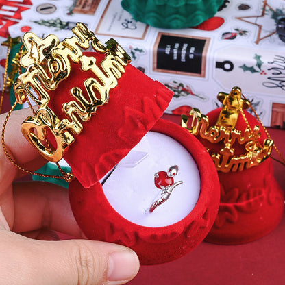 Christmas Tree & Gold Character Jewelry Box