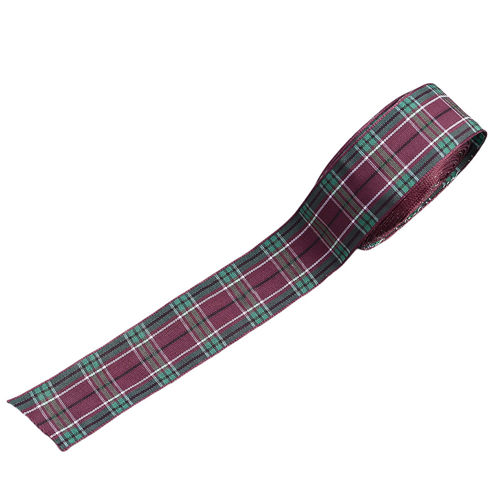 Christmas Plaid Polyester Ribbon