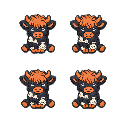4PCS Farm Animal Silicone Bead Set