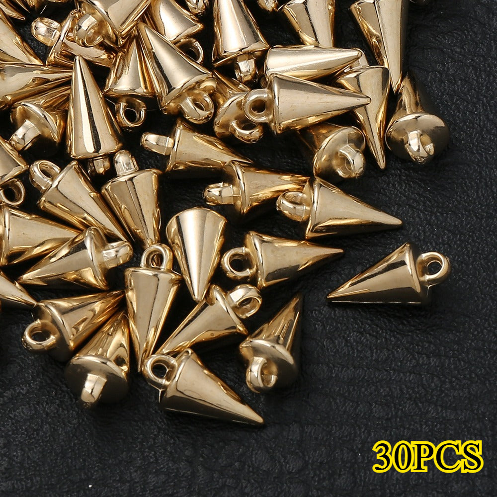 Gold & Silver CCB Plastic Pendants