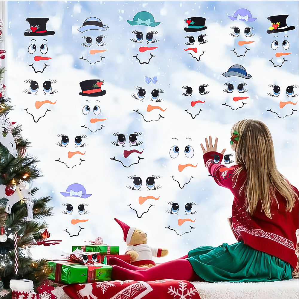 Snowman Emoji PVC Stickers