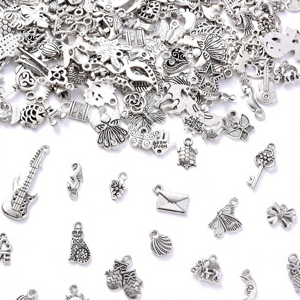 150 g Mixed Silver Charms Set