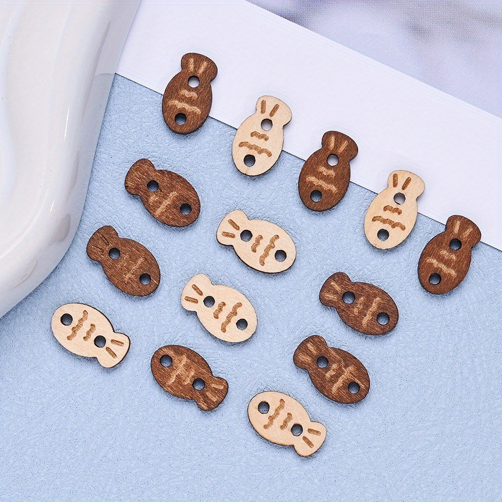 Fish Shape Double Hole Buttons