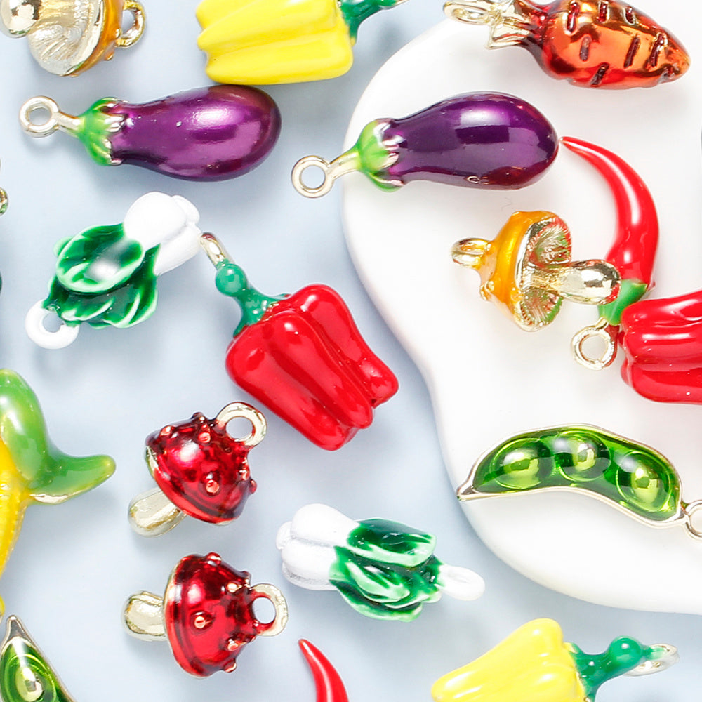 Alloy Mushroom Pendants