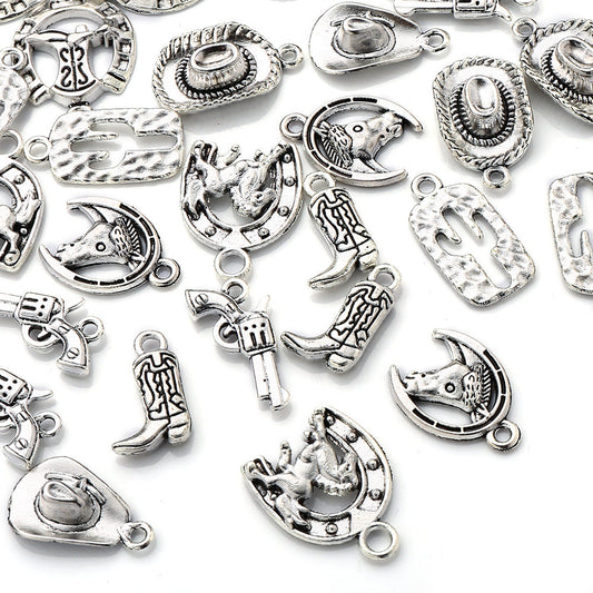 Vintage Cowboy Alloy Pendants