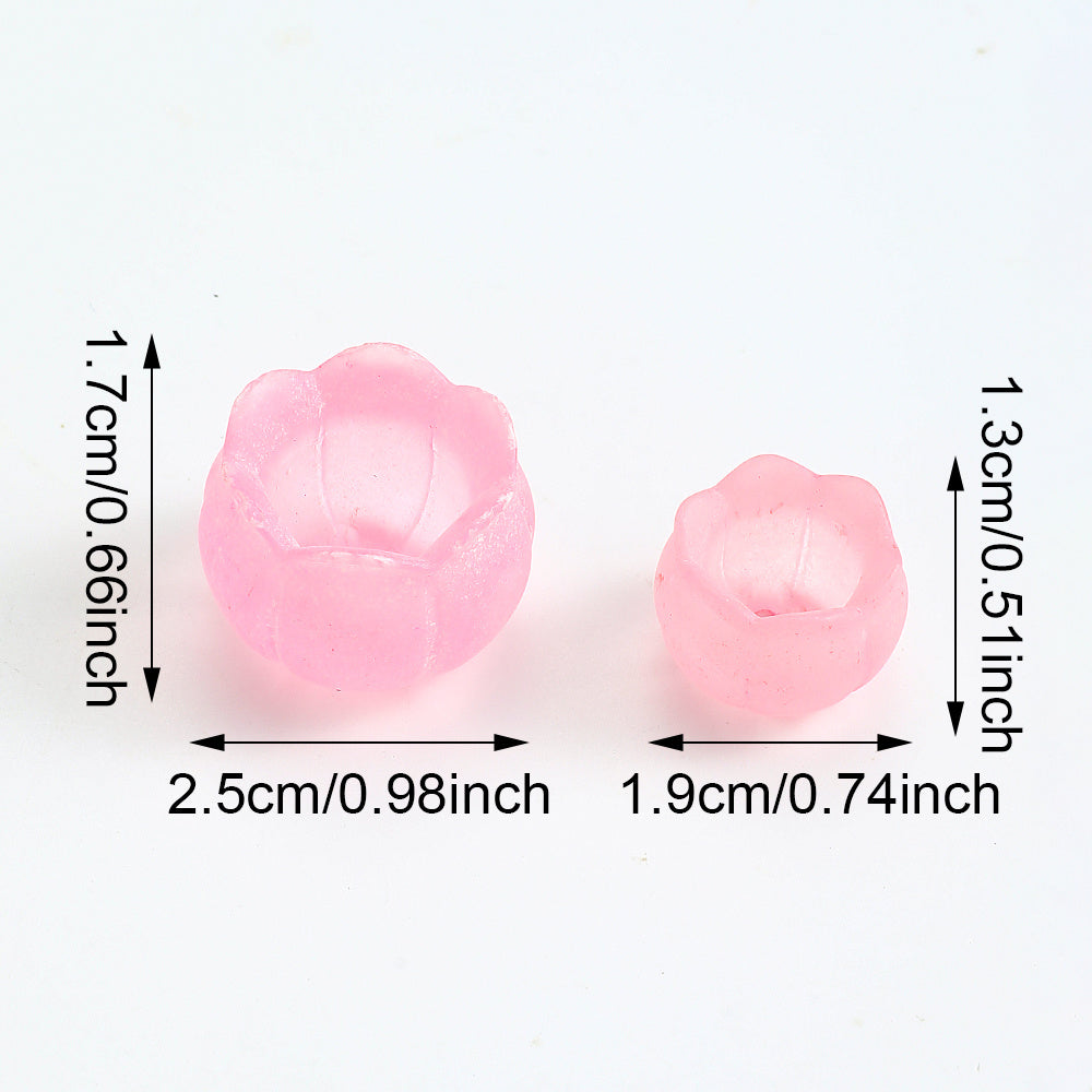 10/30-Piece Frosted Lily of the Valley Acrylic Beads