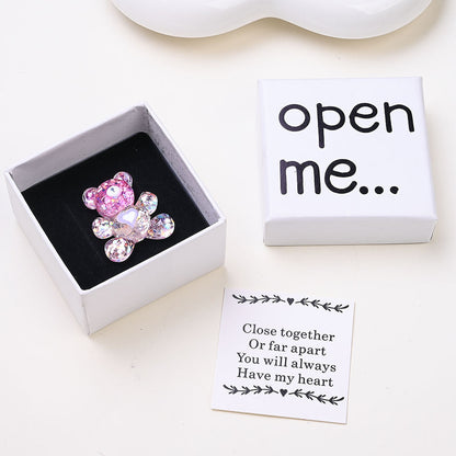 I Love You “Open Me” Surprise Resin Animal Gift Box
