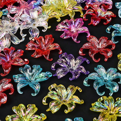 Acrylic AB Iridescent Petal Beads