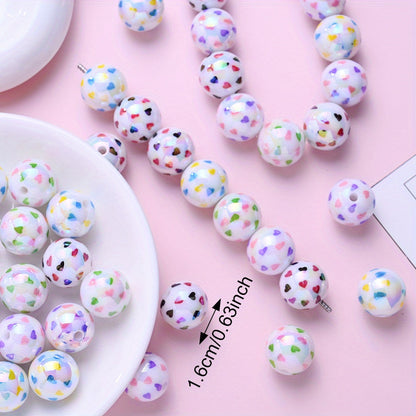 Multi-Color Love Acrylic Beads