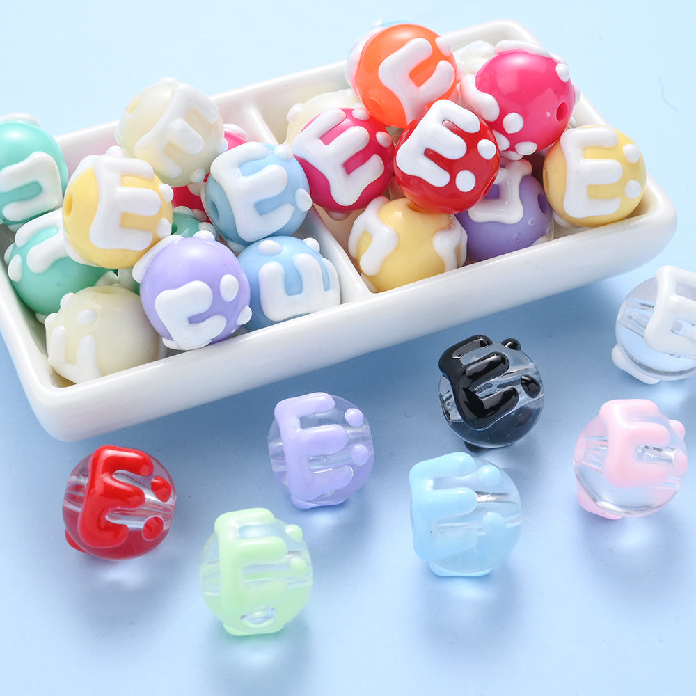 Candy Hand Painted Acrylic Beads