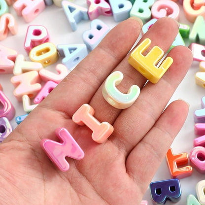 UV Color Letter Acrylic Beads