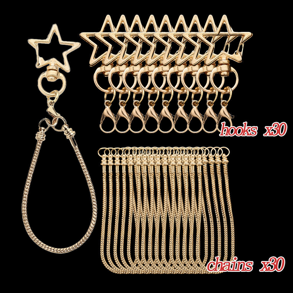 Blank Beadable Keychain Set