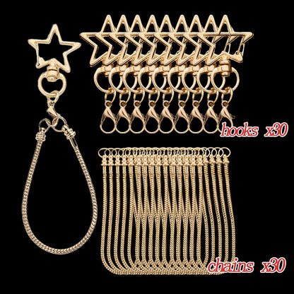 Blank Beadable Keychain Set