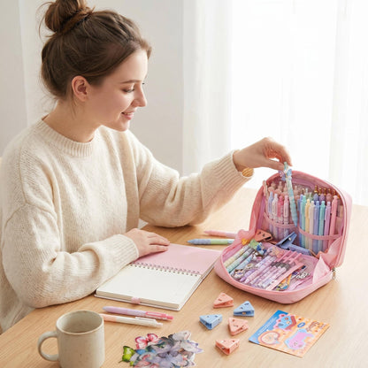 130PCS Writing & Stationery Gift Set with Pen Case