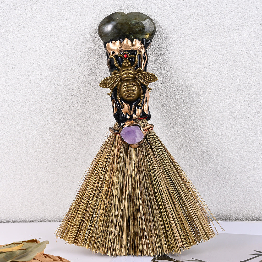 Crystal Broom Pendant Charm