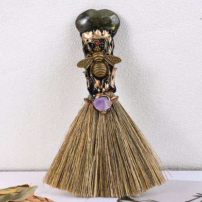 Crystal Broom Pendant Charm