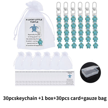 Lucky Turtle Keychain Gift Set