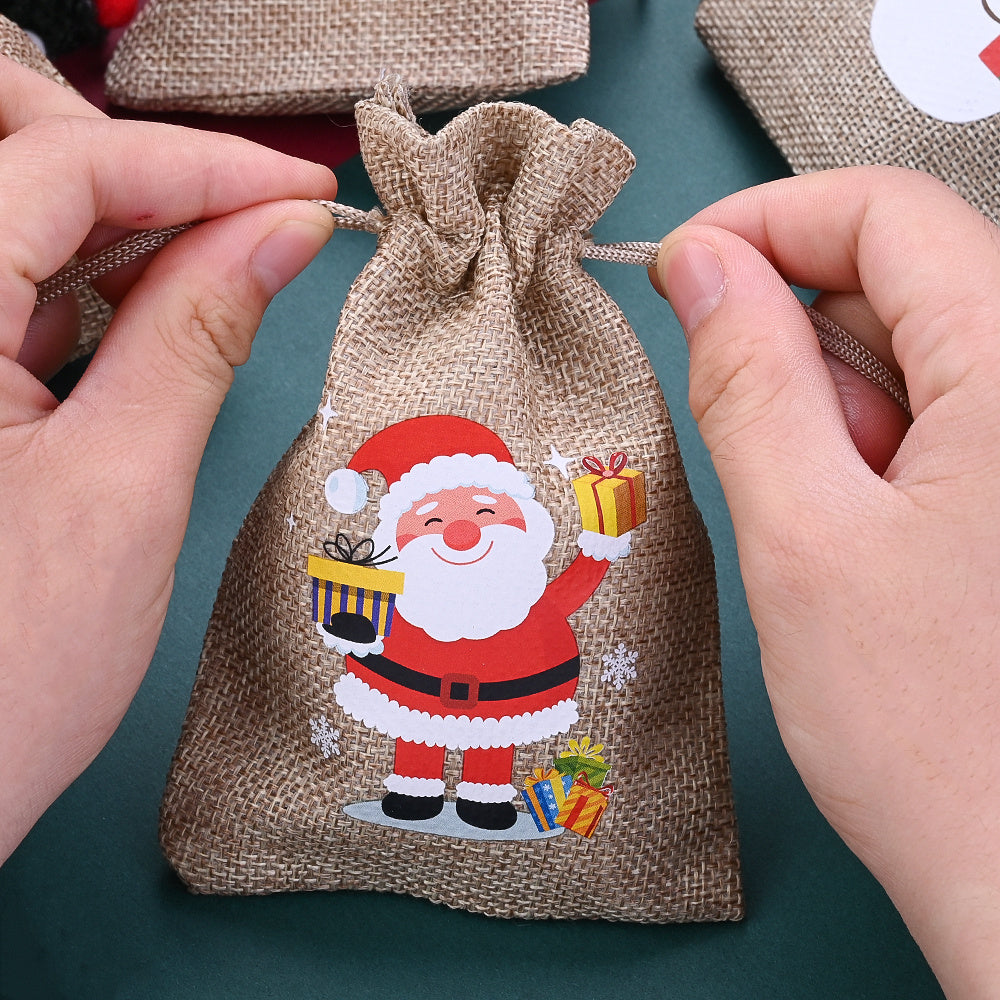 Christmas Linen Gift Bags