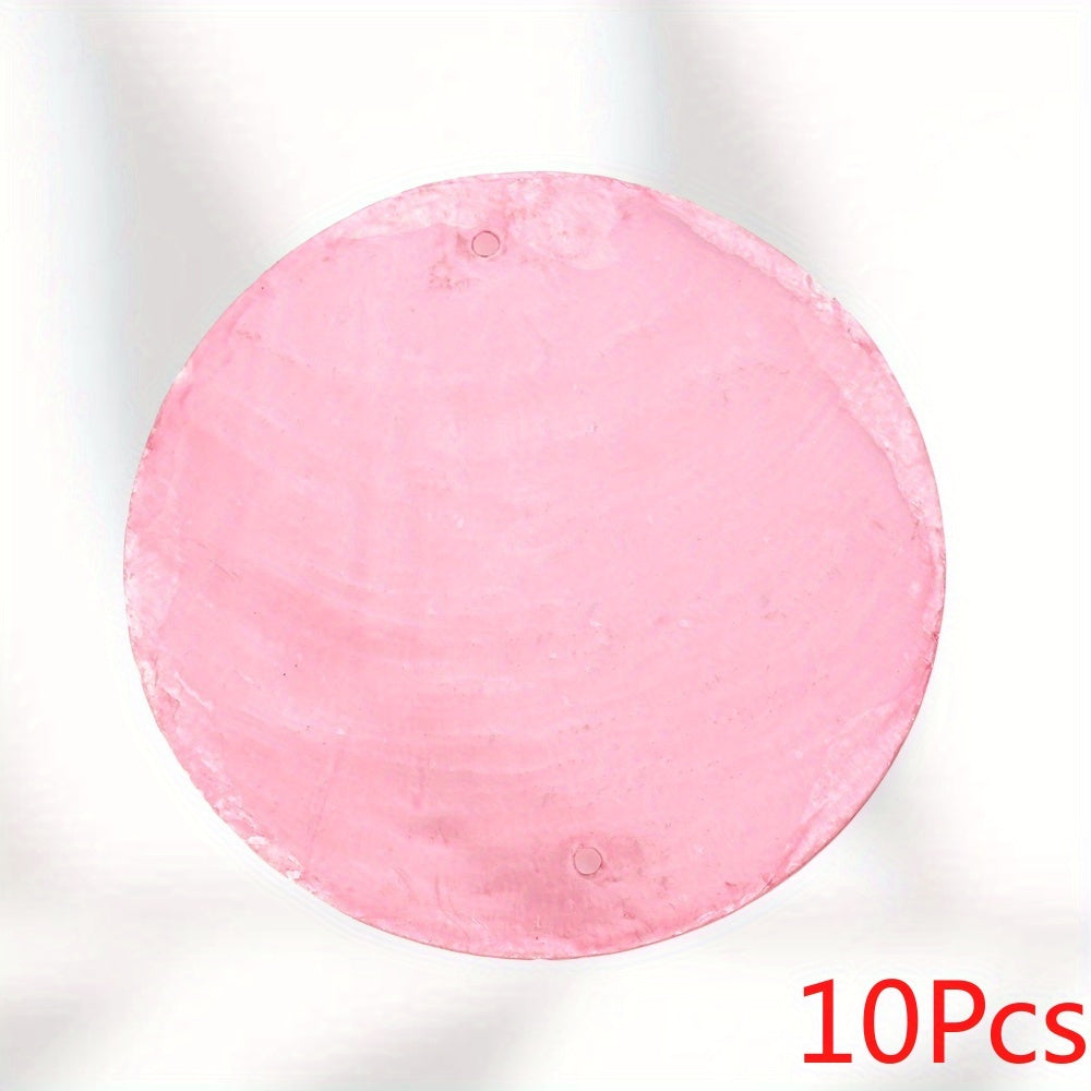 10-Piece Round Ocean Stone Pendants