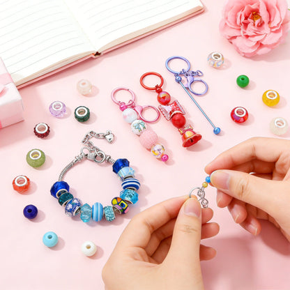 Silver Beaded Keychain Making Kit