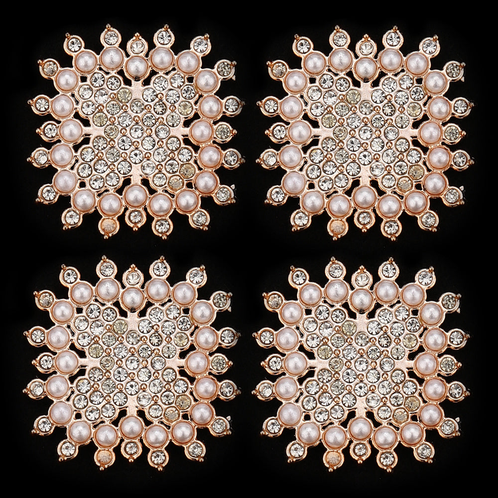 Stylish Acrylic Pearl and Rhinestone Flatback Embellishments