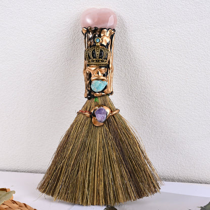 Crystal Broom Pendant Charm