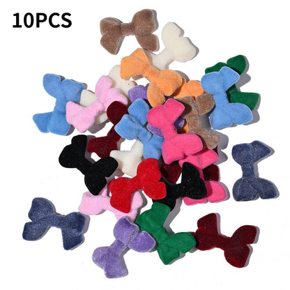 Flocked Bow Resin Beads