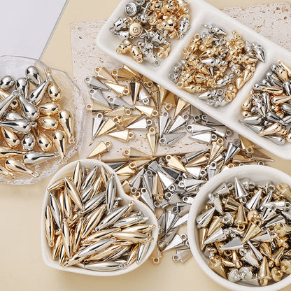 Gold & Silver CCB Plastic Pendants