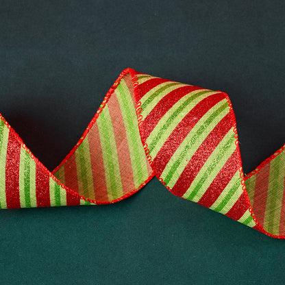 6x6.3 cm Red, Green and White Christmas Webbing