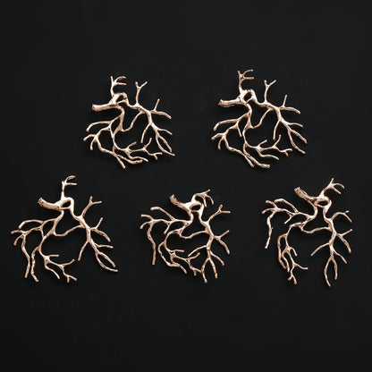10PCS Gold & Silver Tree Branch Bead Cap Pendant Set